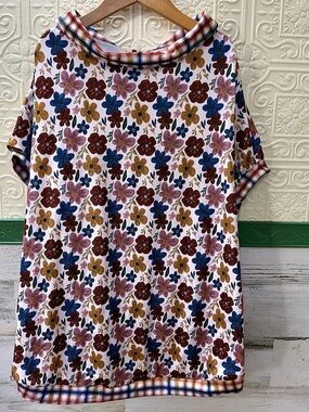 Griffy & Drake Floral Dog Shirt Boys XXL White & Blue NWT